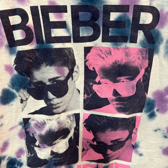 Justin Bieber Custom Tie Dye Graphic T-Shirt Youth Medium Women XS - Picture 2 of 6